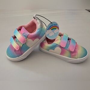 NWT Rainbow Daze Toddler Sneakers - Rainbow Hearts - Size 7